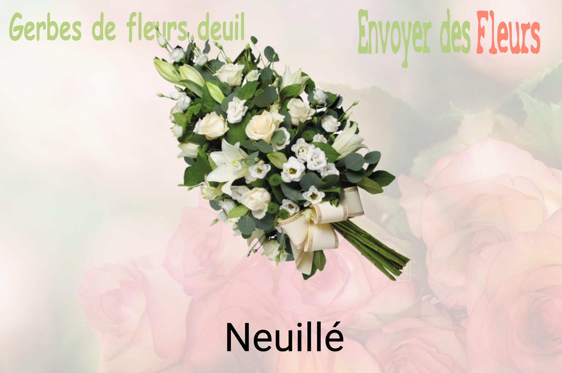Gerbe de fleurs de deuil livrée à Neuillé